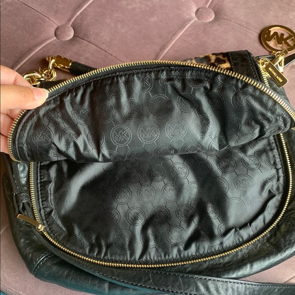 Michael Kors Leather Leopard Handbag - Picture 6 of 6